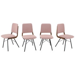 1960s Set of Four Rare Dining Chairs, Czechoslovakia