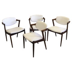 1960s Set of Four Restored Customizable Kai Kristiansen Rosewood Dining Chairs