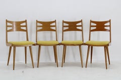 Set di quattro sedie da pranzo rare restaurate degli anni '60, Cecoslovacchia