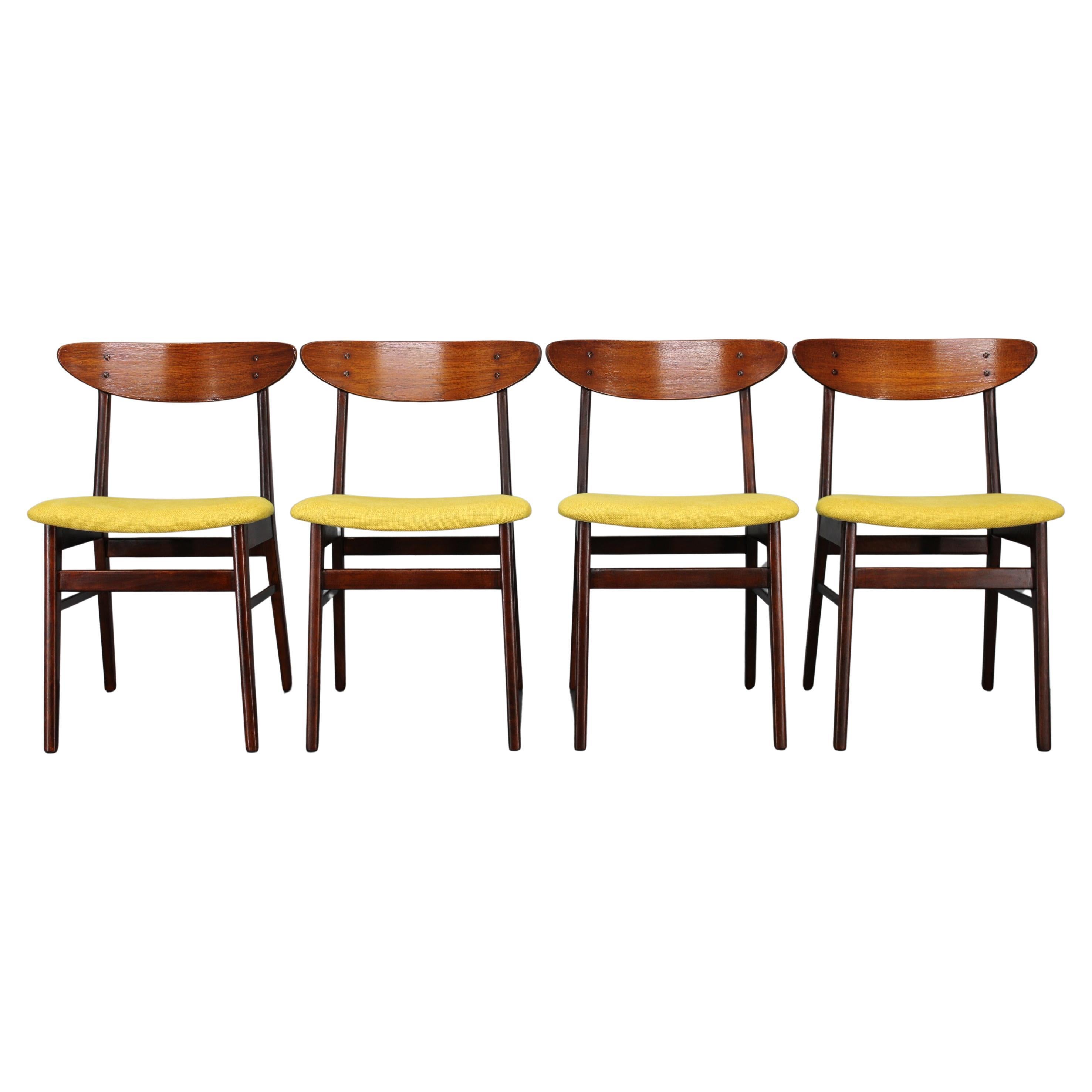 1960s Set of Four Retored Dining Chairs by Farstrup, Denmark