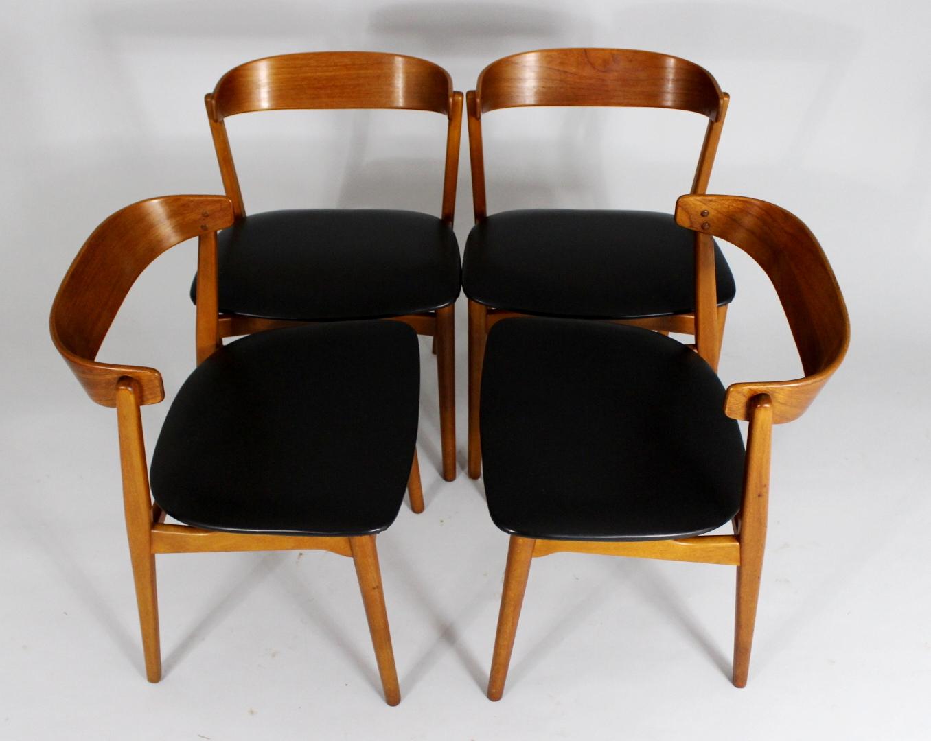1960s Set of Four Teak Dining Chairs, Denmark 3