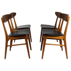 1960s Set of Four Teak Dining Chairs, Denmark