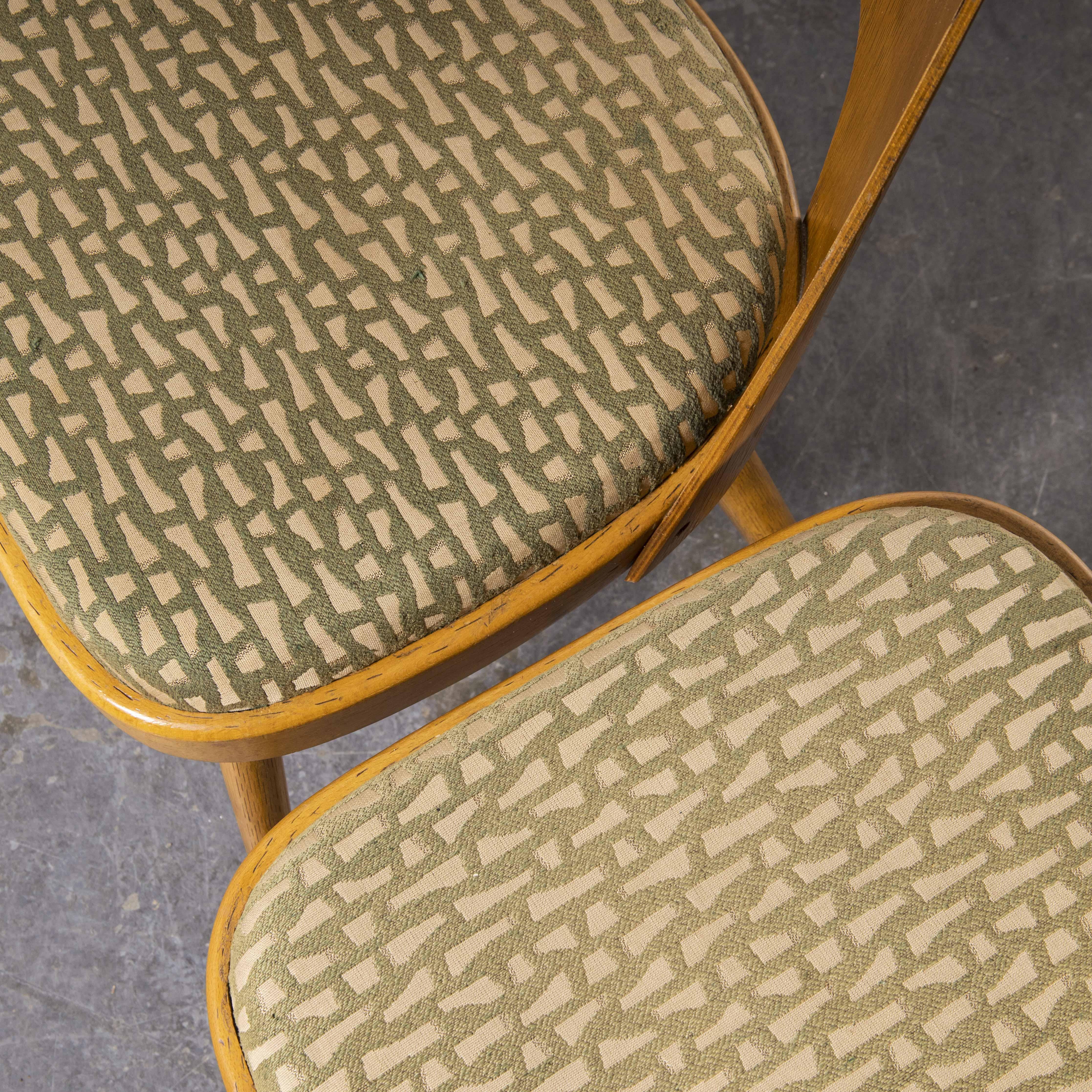 Tchèque Oswald Haerdtl ensemble de quatre chaises de salle à manger tapissées des années 1960 en vente