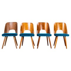 1960's Set Of Four Upholstered Dining Chairs - Oswald Haerdtl