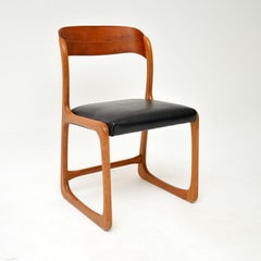 Ensemble de chaises de salle à manger françaises en teck des années 1960 par Baumann