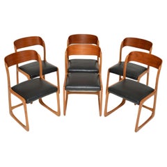 1960's Set of French Teak Dining Chairs by Baumann