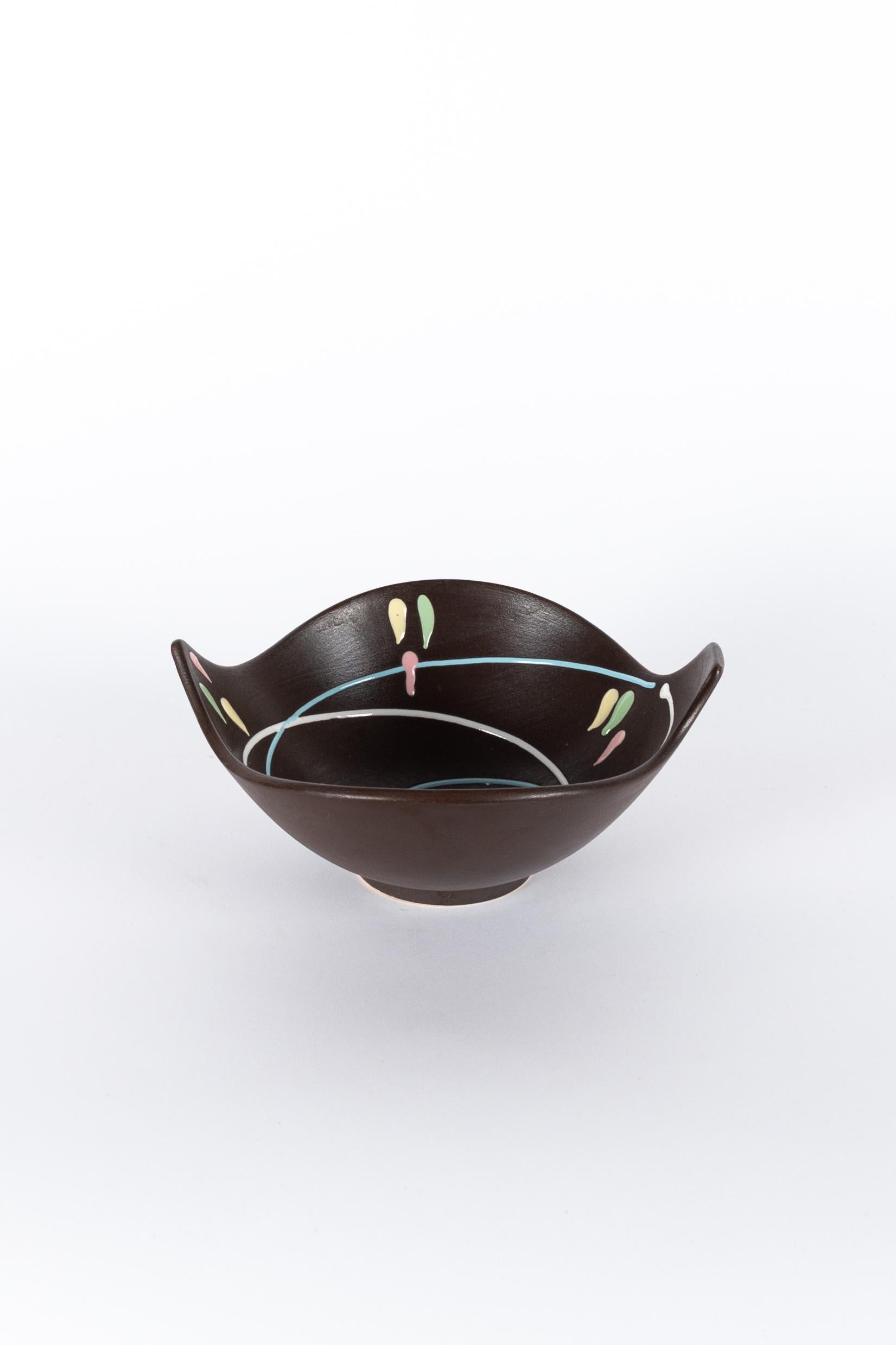 1960s set of jug & bowl - Dumler & Breiden (Germany) in brown In Good Condition For Sale In Oostende, BE