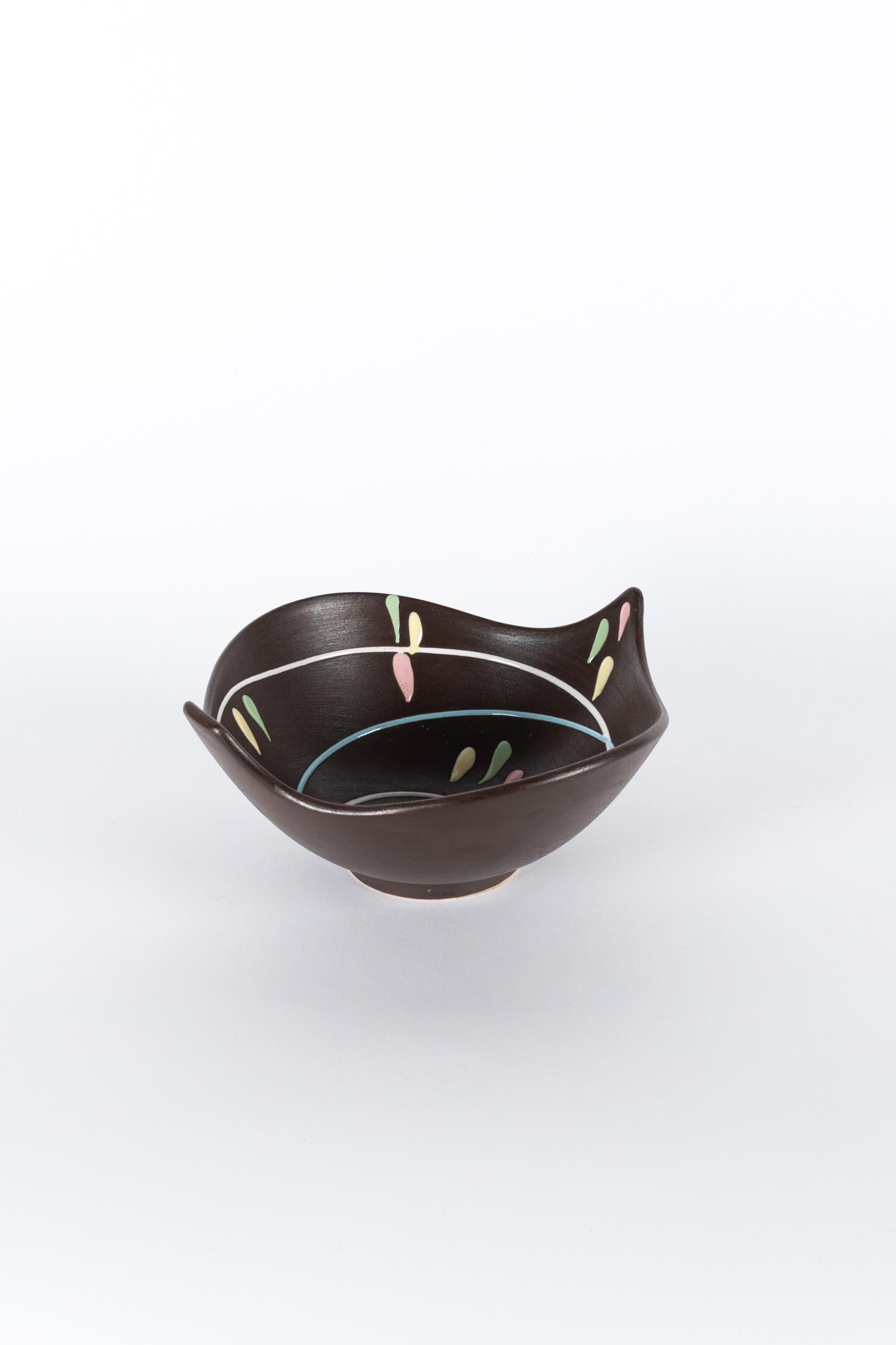 Mid-20th Century 1960s set of jug & bowl - Dumler & Breiden (Germany) in brown For Sale