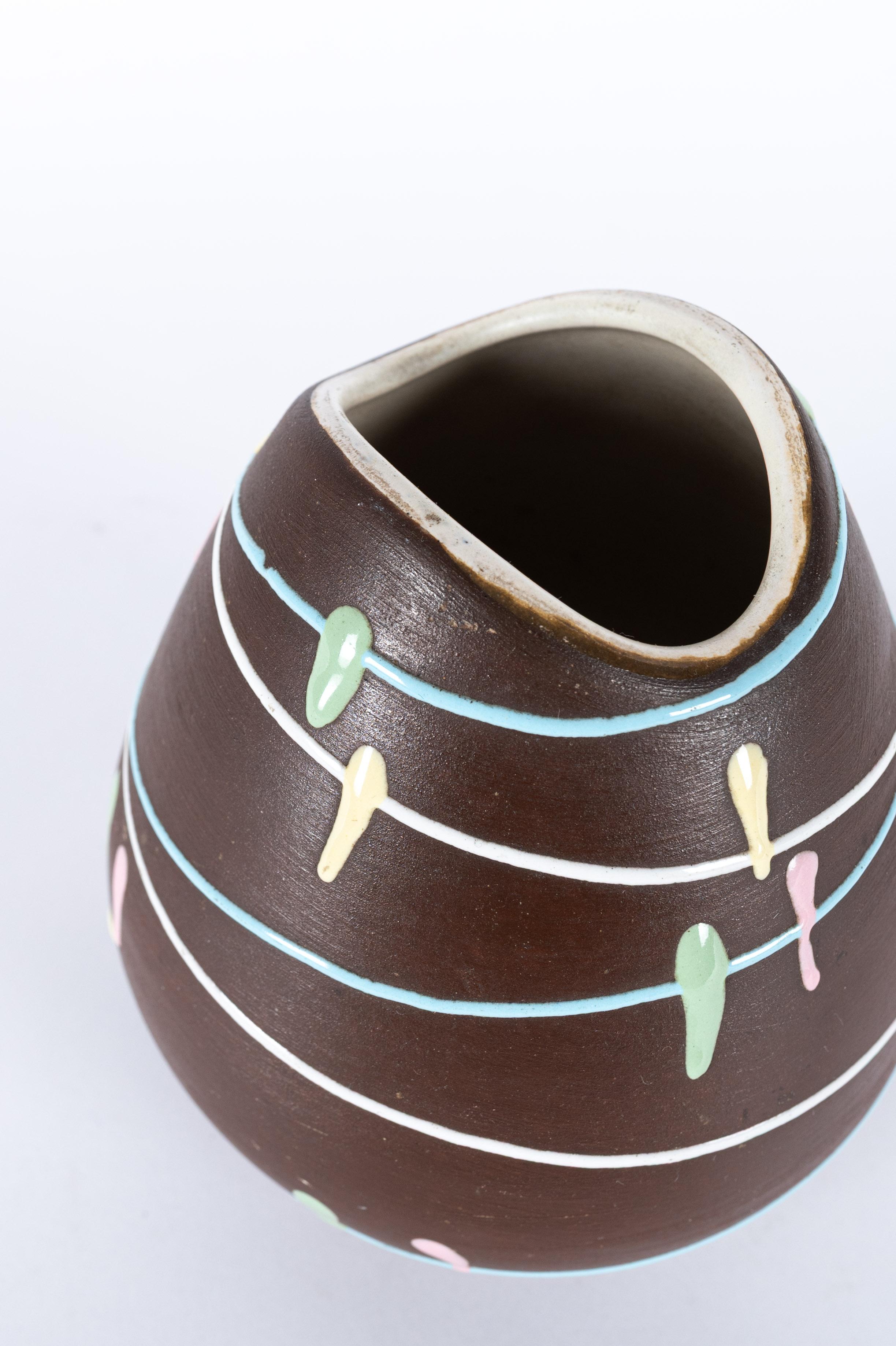 1960s set of jug & bowl - Dumler & Breiden (Germany) in brown For Sale 3