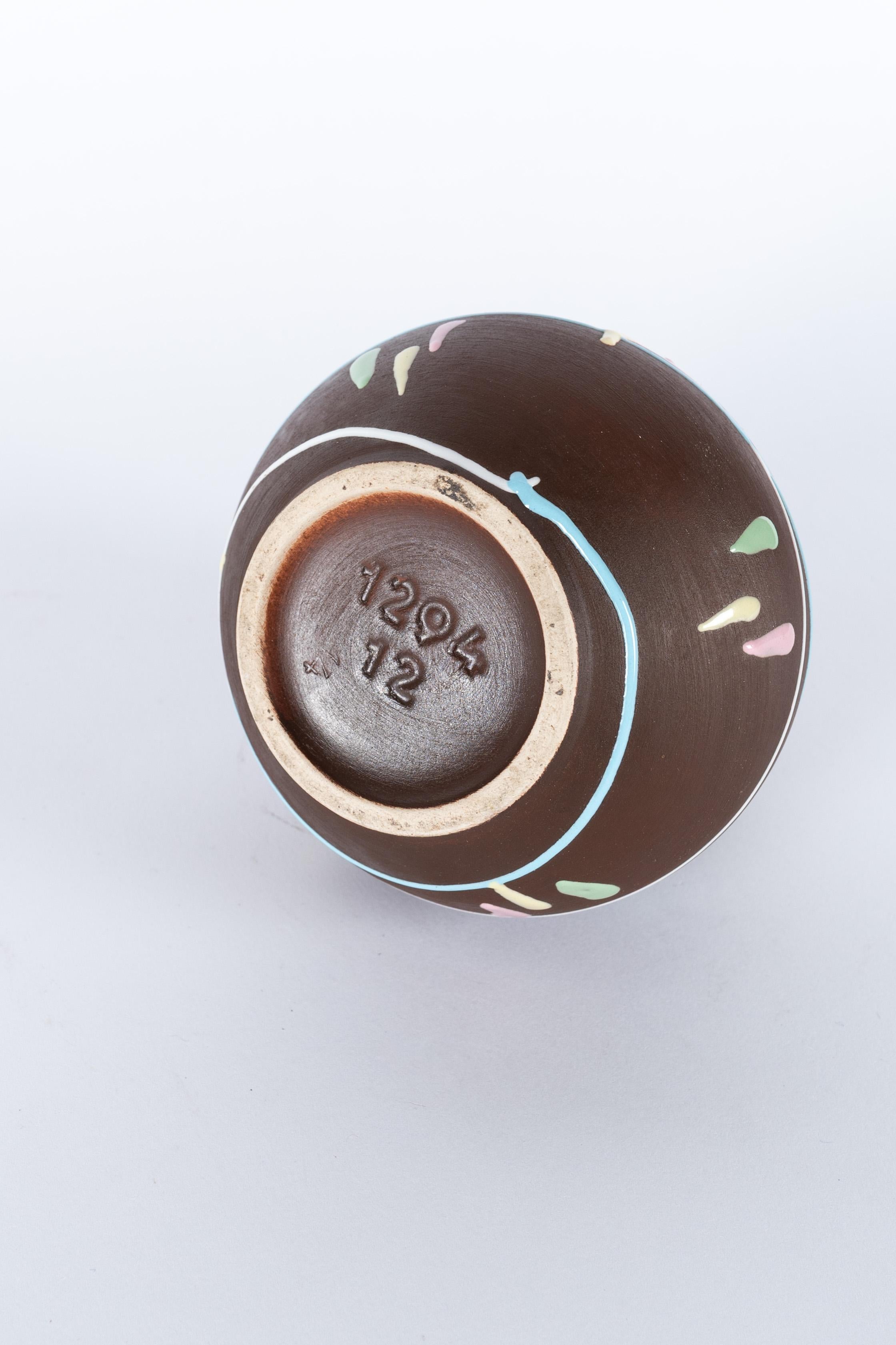 1960s set of jug & bowl - Dumler & Breiden (Germany) in brown For Sale 4