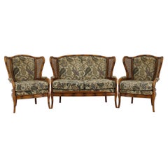 1960s Set of Rattan Armchairs and Sofa , Italy