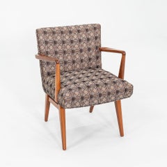 1960s Set of Seven Jens Risom Design Model C-108 Dining Arm Chairs in Walnut