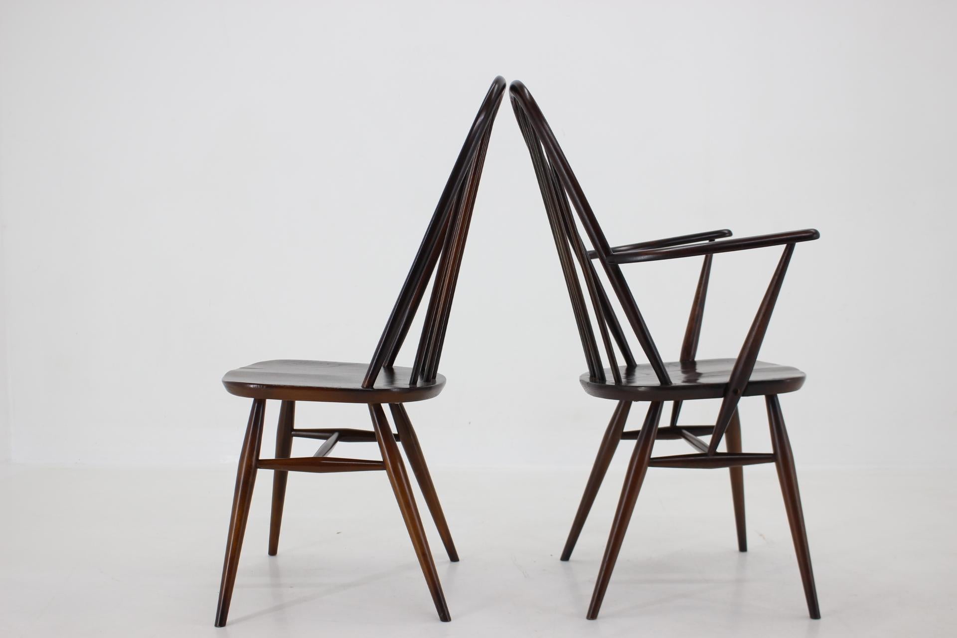 Mid-20th Century 1960s Lucian Ercolani, Set of 6 Dining Windsor Chairs, Italy  For Sale