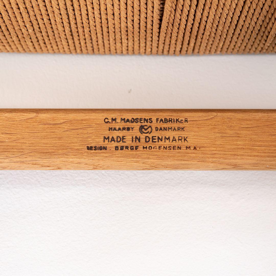 Ensemble de six Borge Mogensen pour Haarby C.M., années 1960 Chaises de salle à manger Madsen modèle BM1 en vente 1