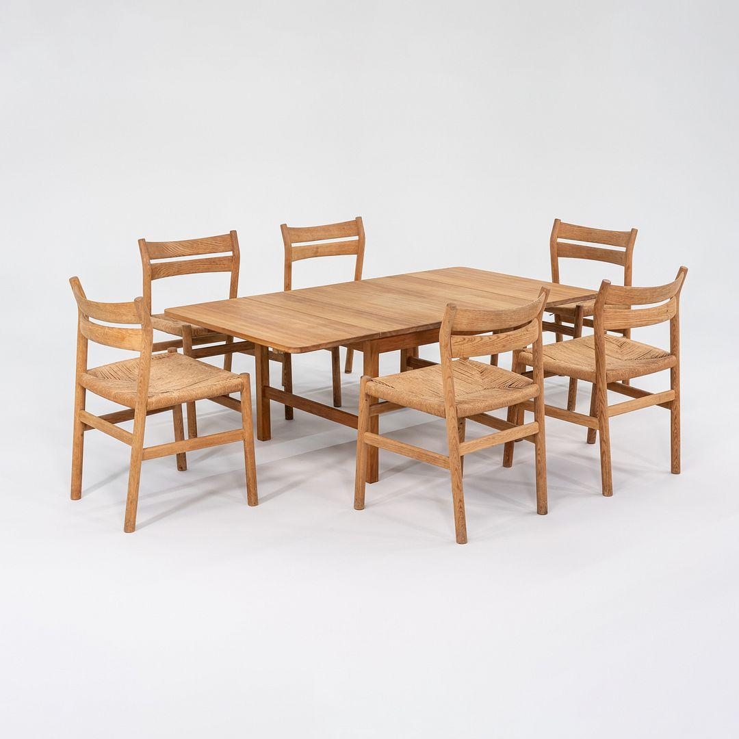 Ensemble de six Borge Mogensen pour Haarby C.M., années 1960 Chaises de salle à manger Madsen modèle BM1 en vente 2