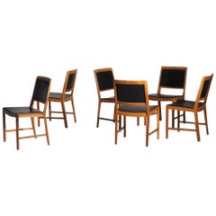 1960s Set of Six Chairs in American Walnut, Made by Bertil Fridhagen