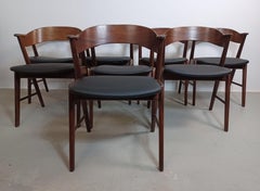 1960s Set of Six Customizable Rosewood Dining Chairs in Excellent Condition