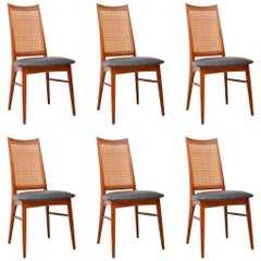 1960s Set of Six Danish Teak Dining Chairs by Niels Koefoed