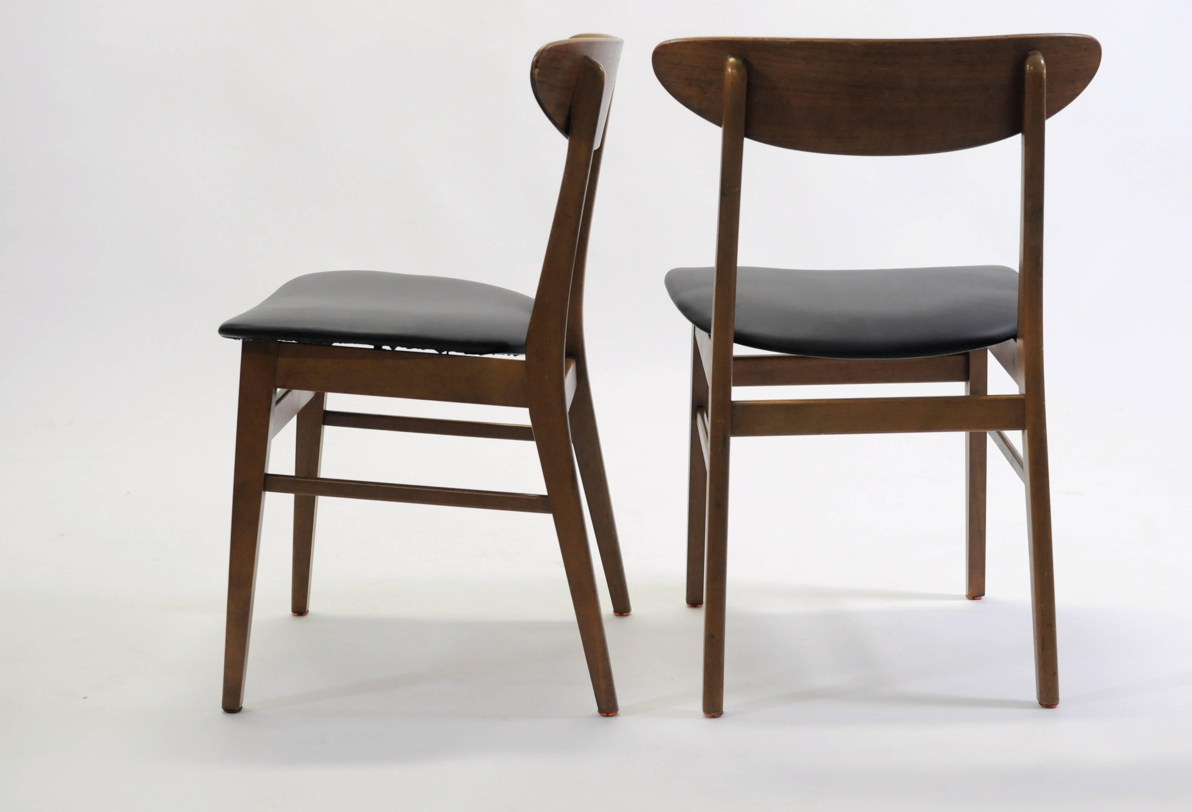 1960s Set of Six Danish Th. Harlev Dining Chairs in Teak and Beech by Farstrup 6