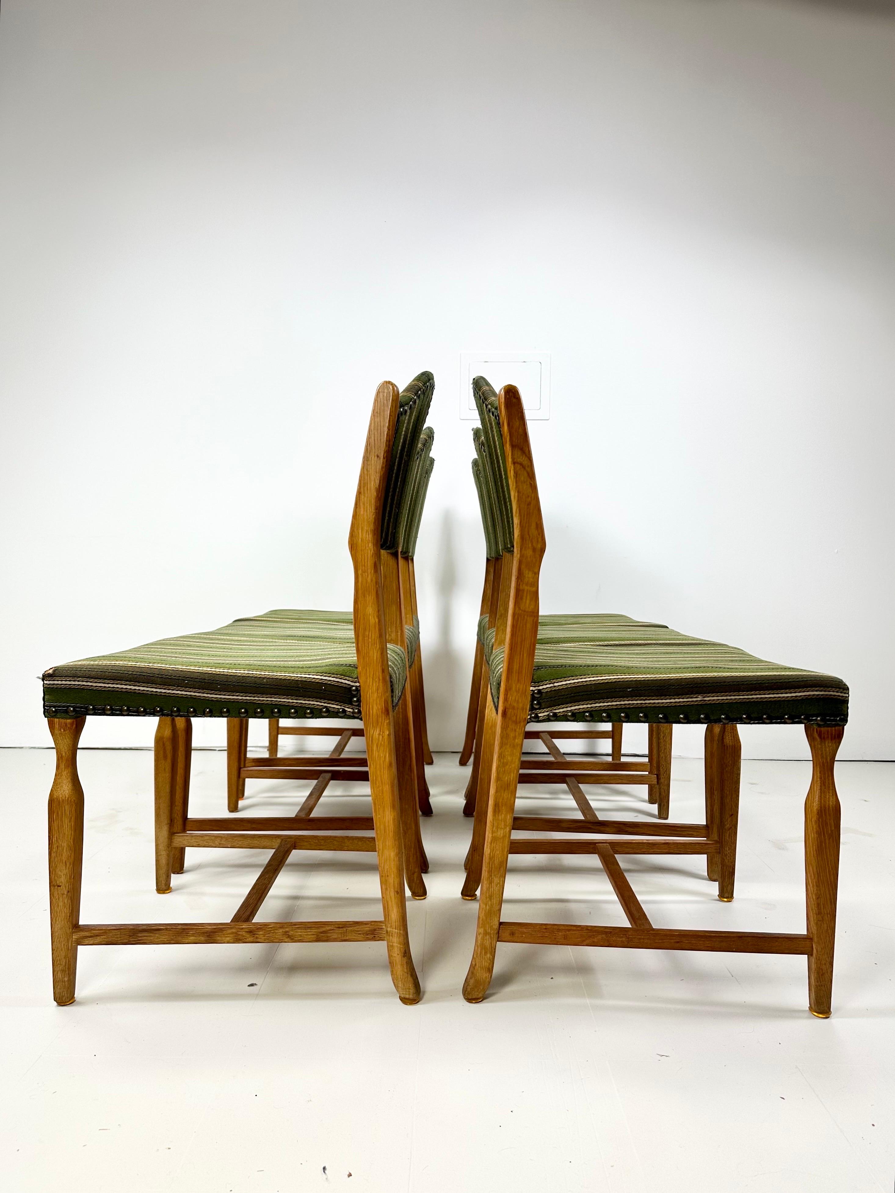 Scandinavian Modern 1960s Set of Six Dining Chairs by Henning Kjaernulf For Sale