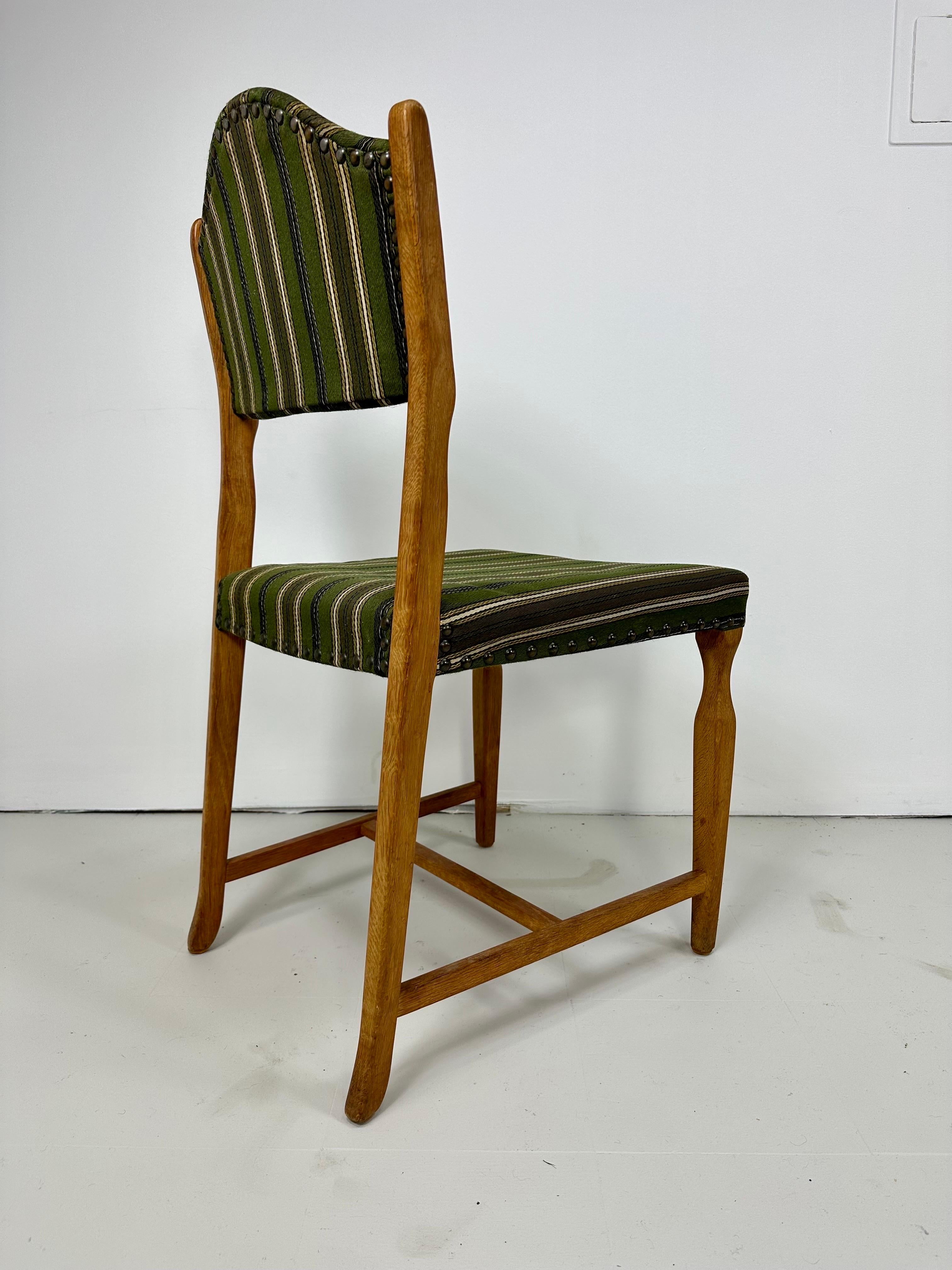 Upholstery 1960s Set of Six Dining Chairs by Henning Kjaernulf For Sale