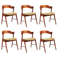 1960's Set of Six Excellent Restored Customizable Danish Teak Dining Chairs