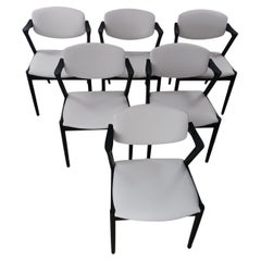 Ensemble de six chaises de salle à manger Kai Kristiansen, entièrement restaurées et personnalisables, des années 1960
