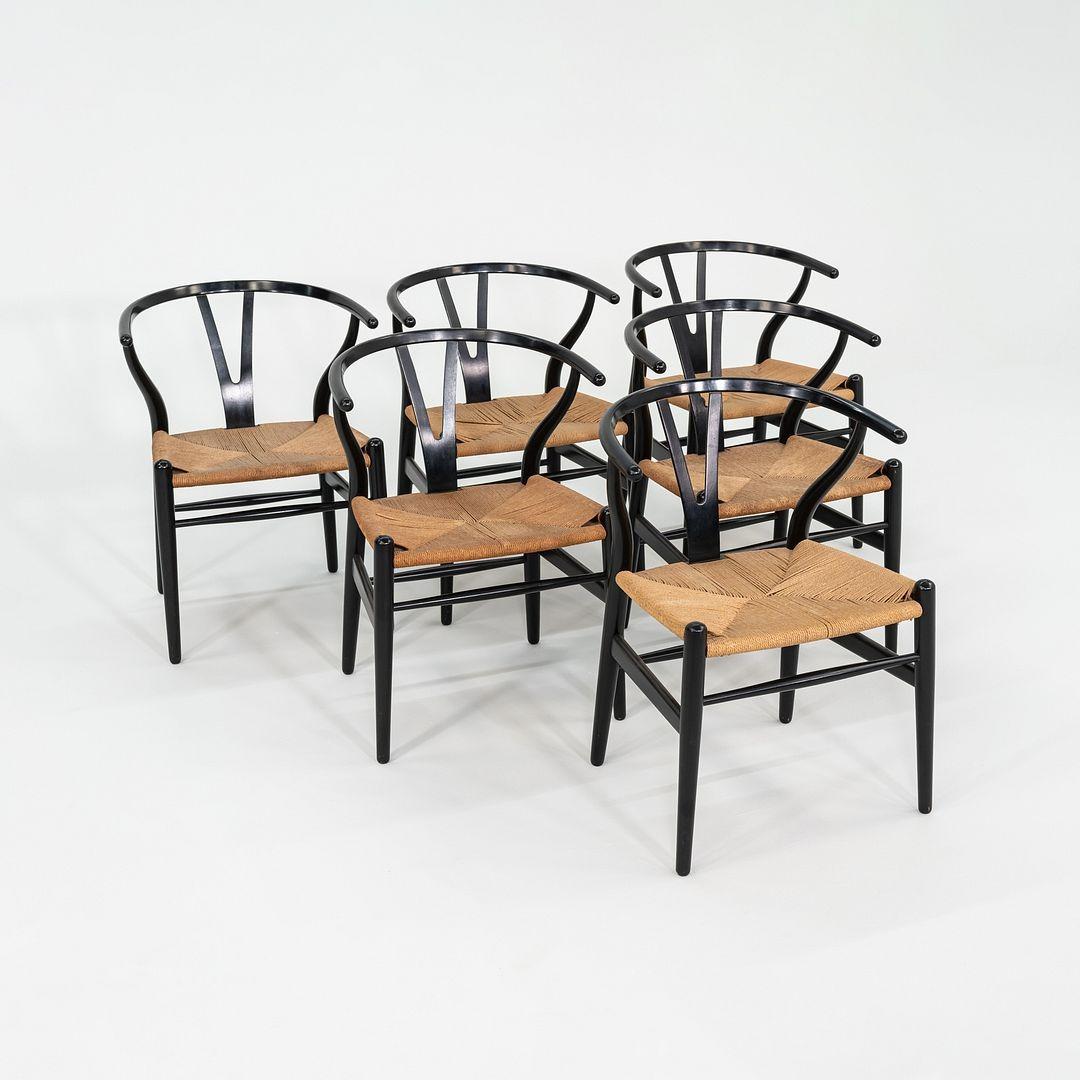 1960er Set von sechs Hans Wegner für Carl Hansen & Son Wishbone Dining Chairs im Angebot 5
