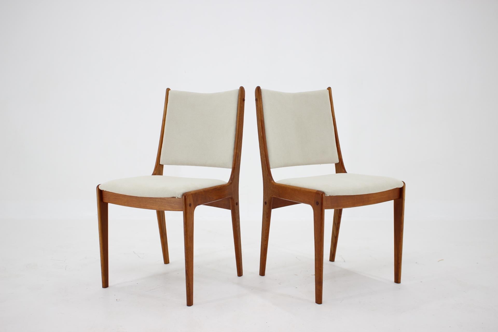 Mid-20th Century 1960s Set of Six Johannes Andersen Teak Dining Chairs by Uldum Mobelfabric, Denm