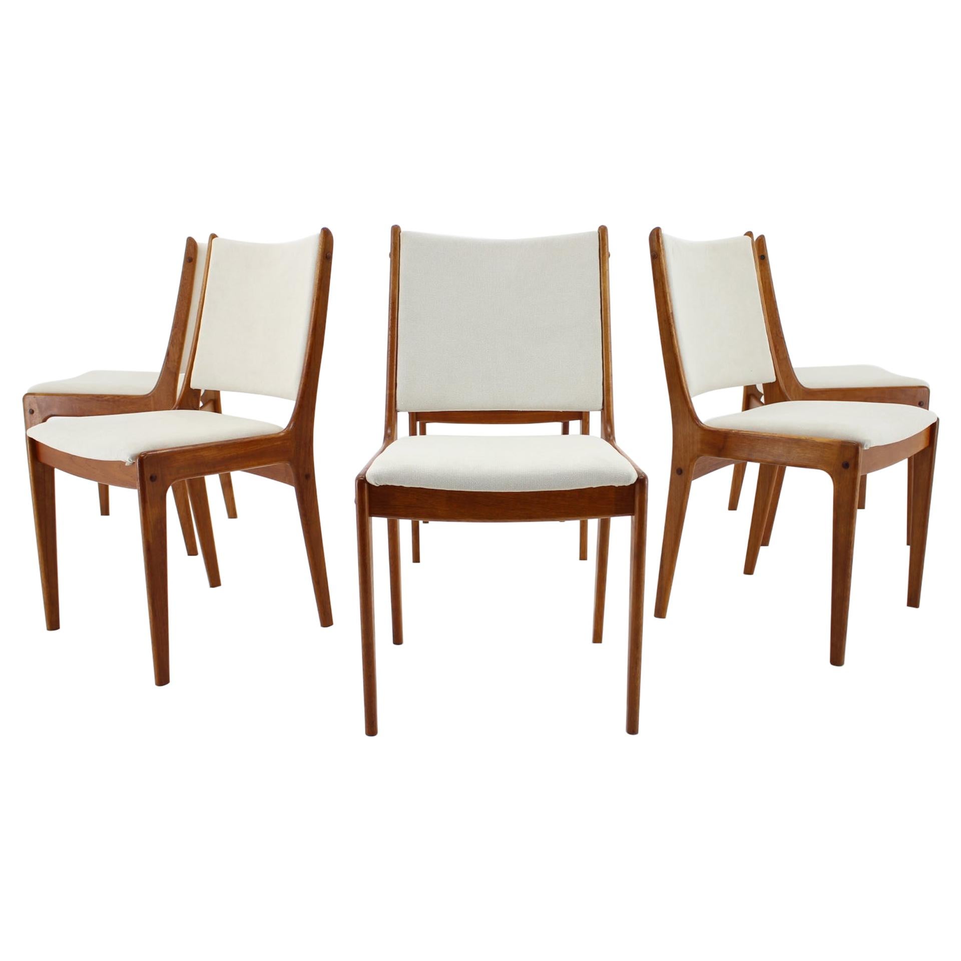 1960s Set of Six Johannes Andersen Teak Dining Chairs by Uldum Mobelfabric, Denm