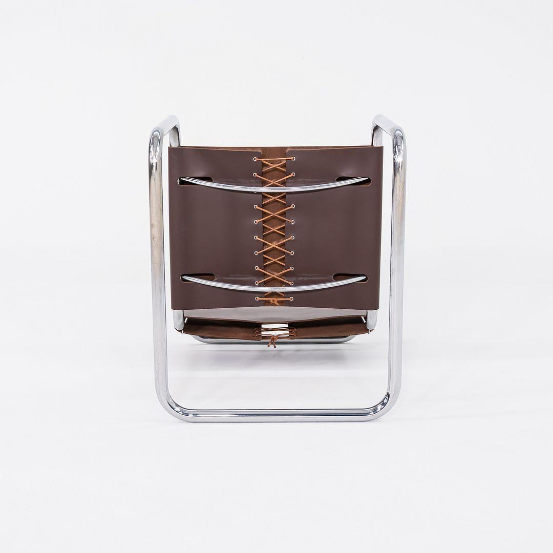 1960s Set of Six Marcel Breuer for Knoll B33 Spoleto Dining Chairs Brown Leather 2