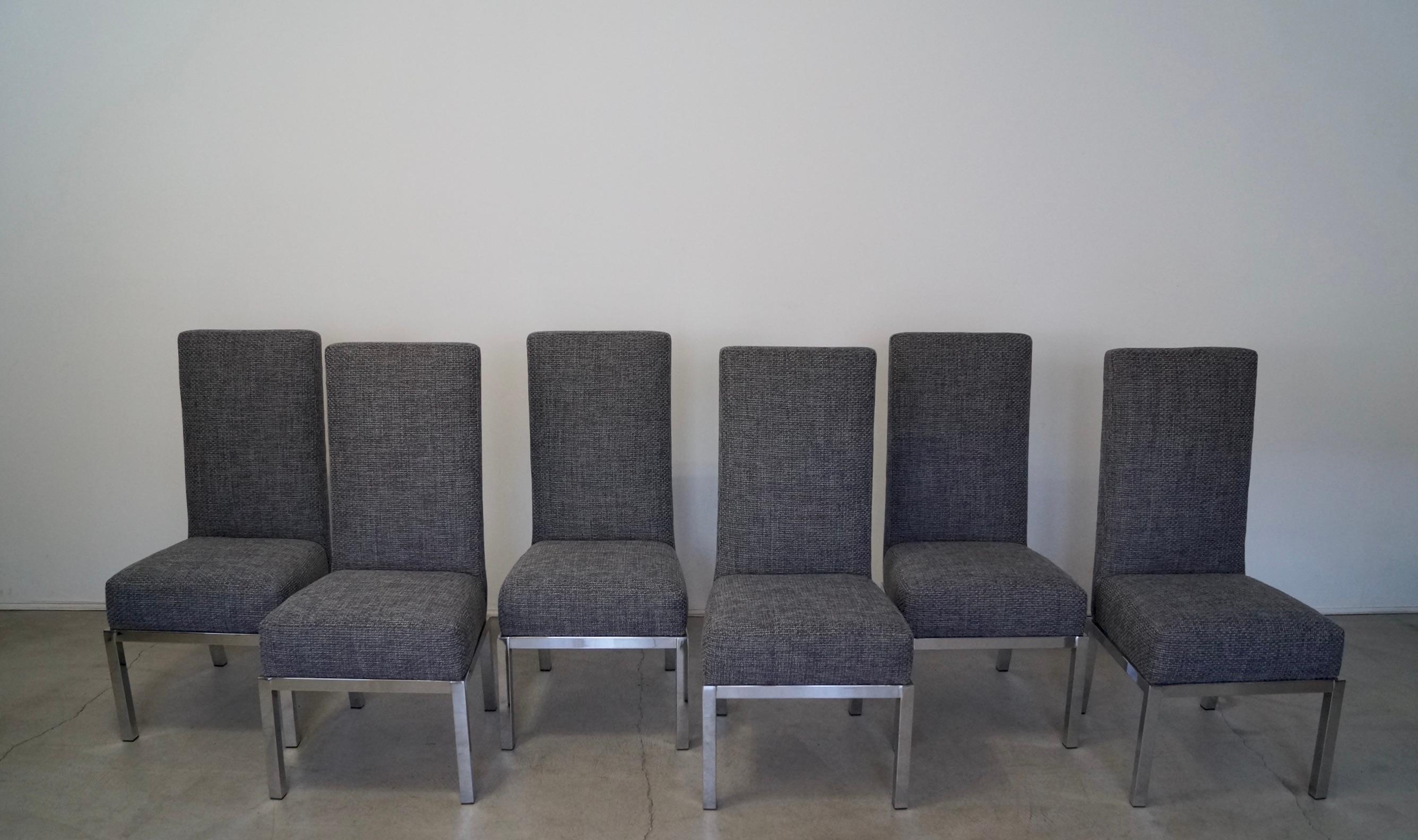 Américain Ensemble de six chaises de salle à manger mi-siècle moderne des années 1960 en vente