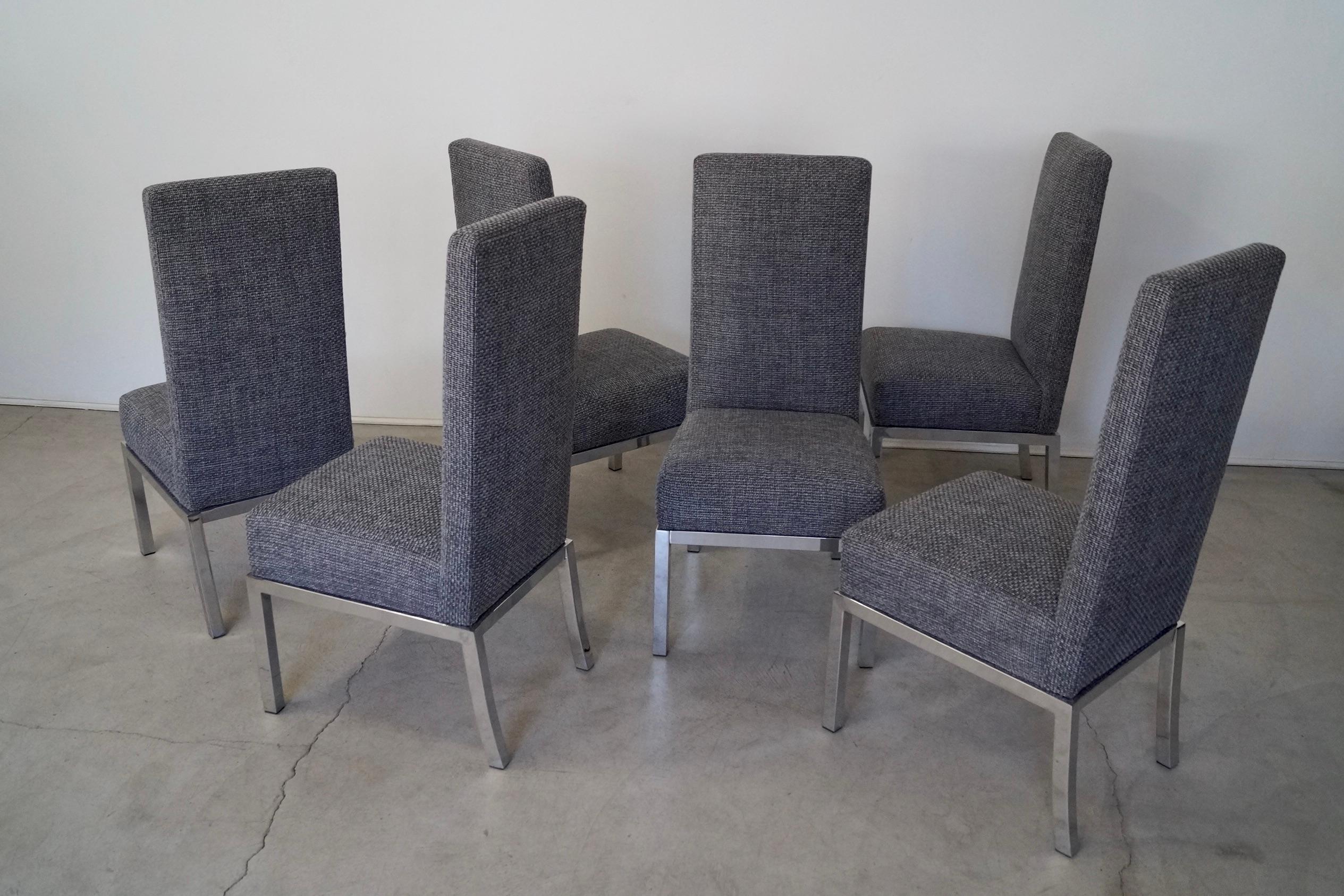 Ensemble de six chaises de salle à manger mi-siècle moderne des années 1960 Excellent état - En vente à Burbank, CA