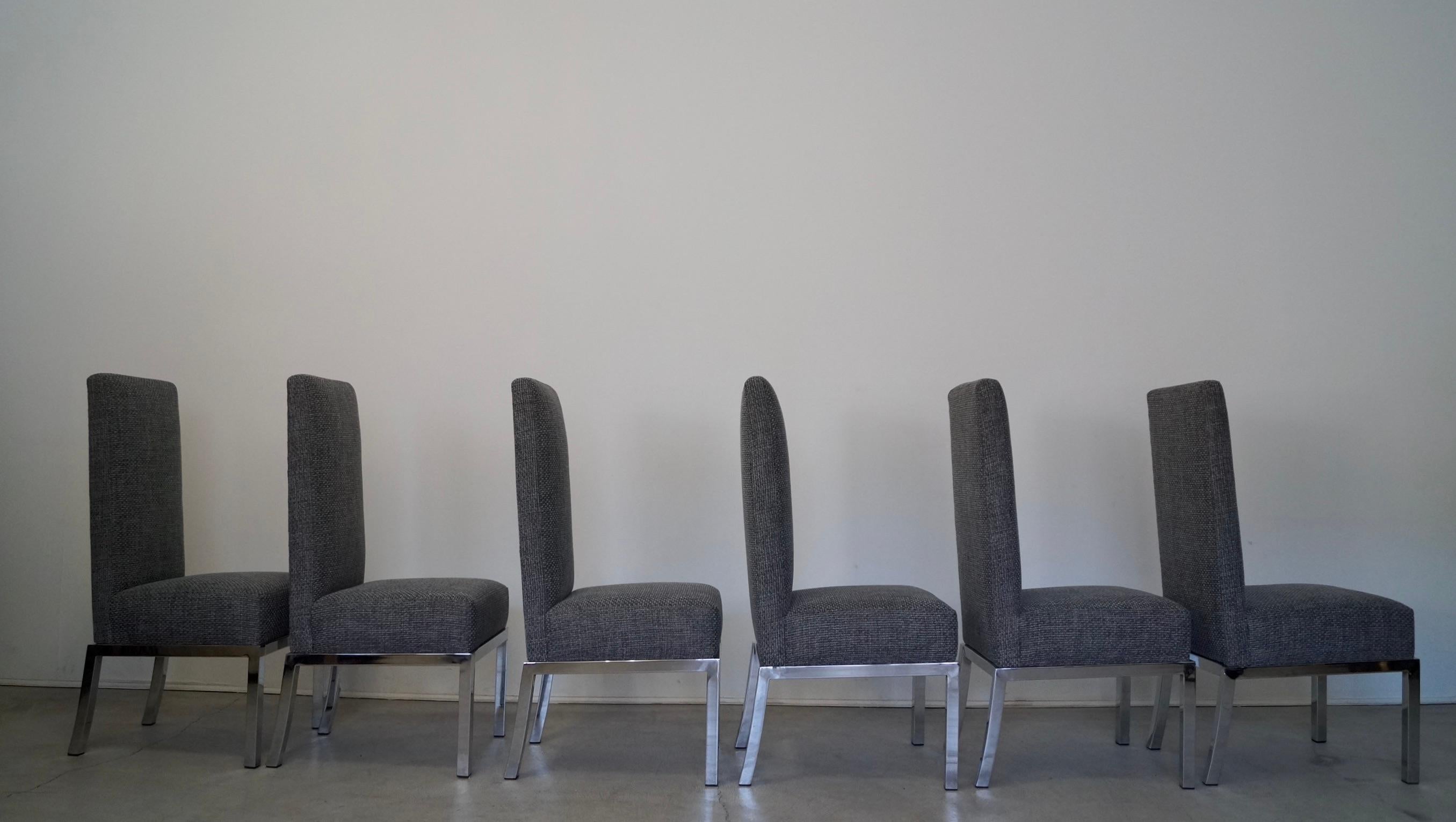 Ensemble de six chaises de salle à manger mi-siècle moderne des années 1960 en vente 1