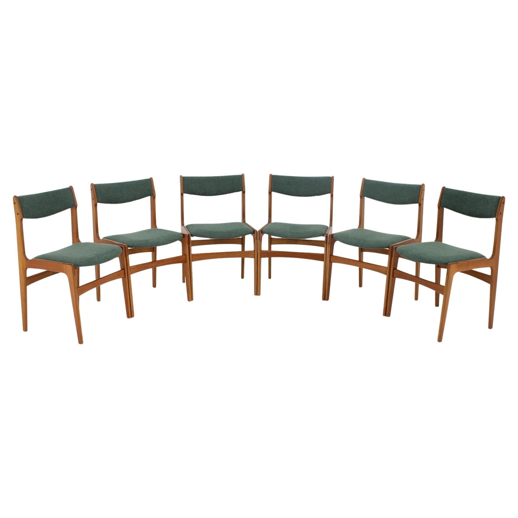 1960s Set of Six Teak Dining Chairs, Denmark