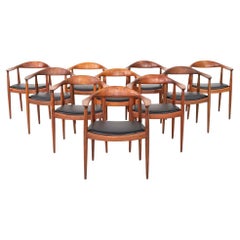 1960s Set of Ten Hans Wegner for Johannes Hansen Dining Chairs in Teak