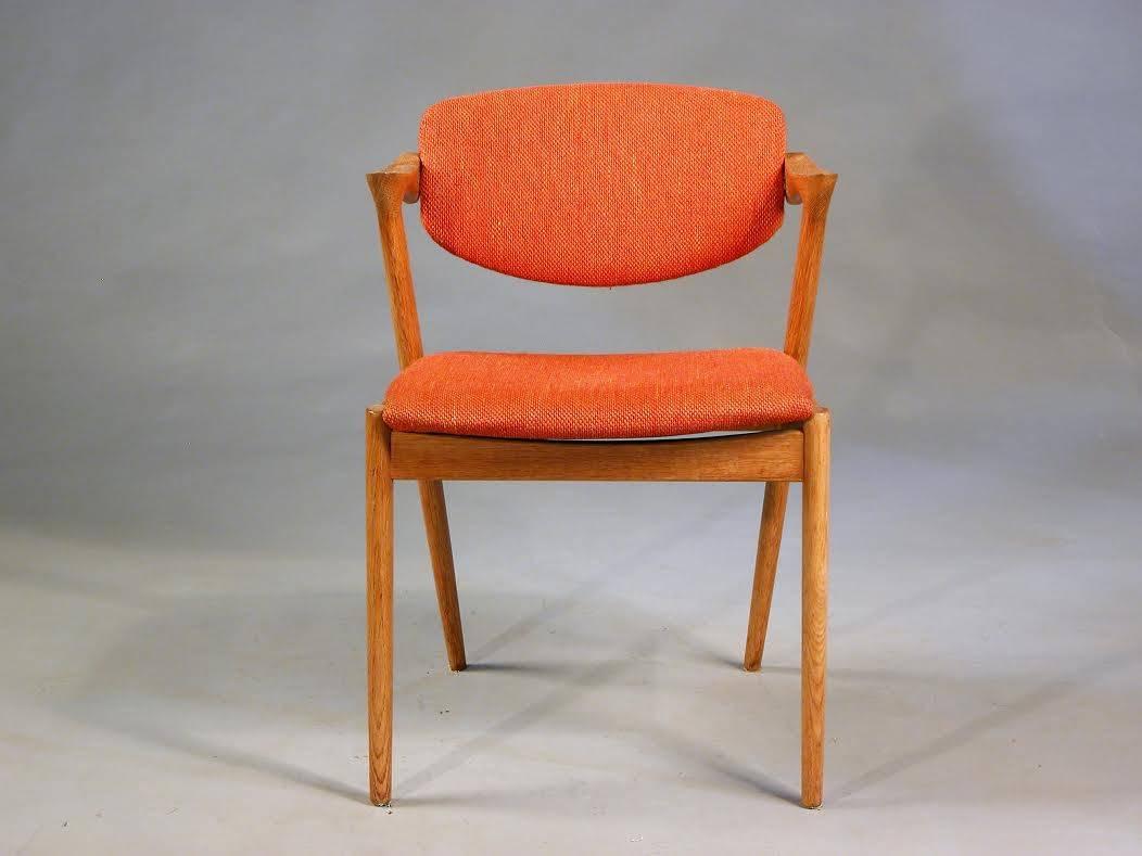 Scandinavian Modern 1960s Set of Ten Kai Kristiansen Ebonized Dining Chairs in Oak