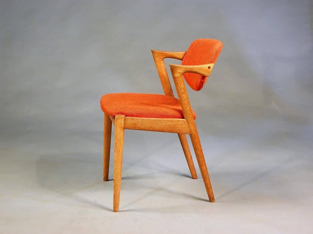 Woodwork 1960s Set of Ten Kai Kristiansen Ebonized Dining Chairs in Oak