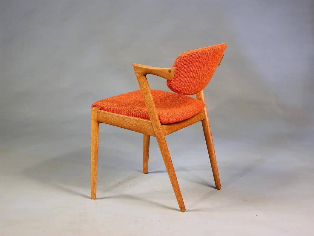 1960s Set of Ten Kai Kristiansen Ebonized Dining Chairs in Oak In Good Condition In Knebel, DK