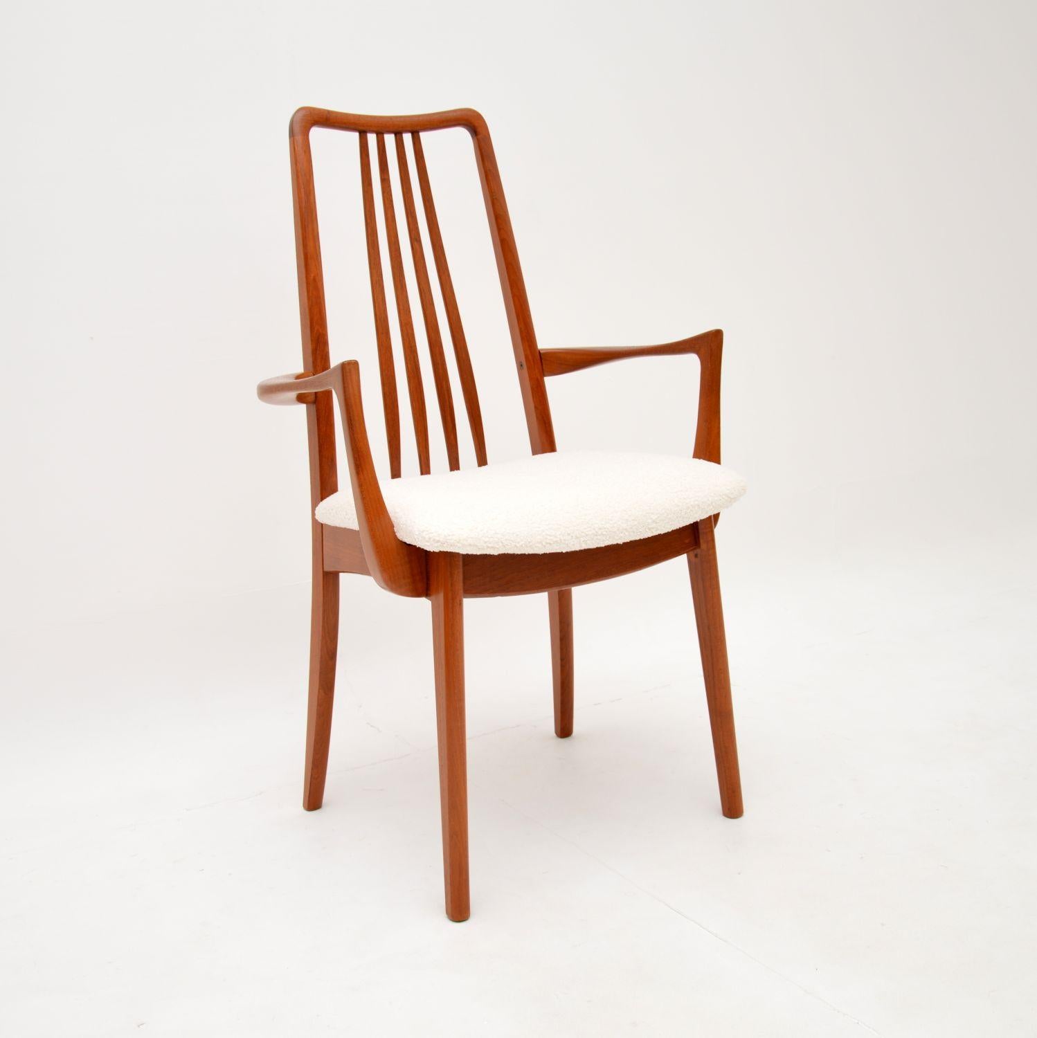 A fantastic set of ten vintage Danish teak dining chairs, made by Anders Jensen and dating from the 1960’s.

They are of outstanding quality, they are beautifully designed, sturdy and very comfortable. This set consists of eight straight back side