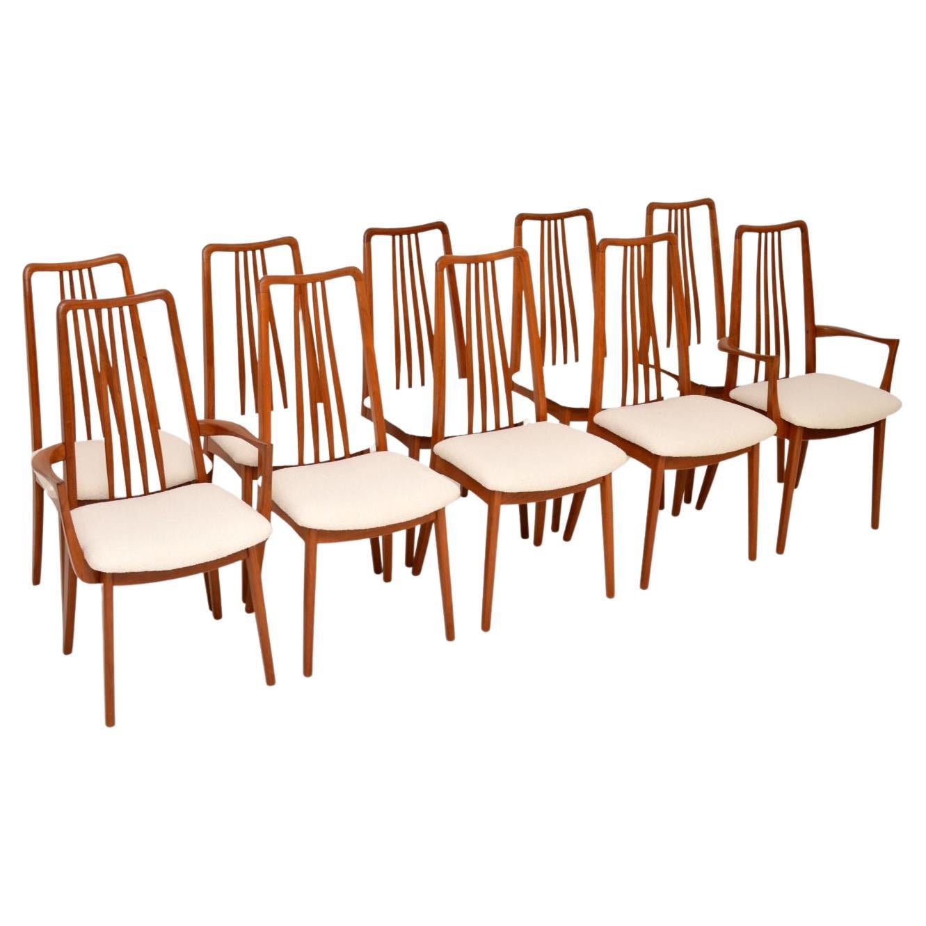 Ensemble de dix chaises de salle à manger en teck de Anders Jensen, 1960