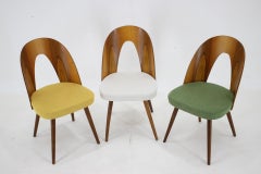 1960s Set of Three Antonin Suman Chair in Walnut, Czechoslovakia