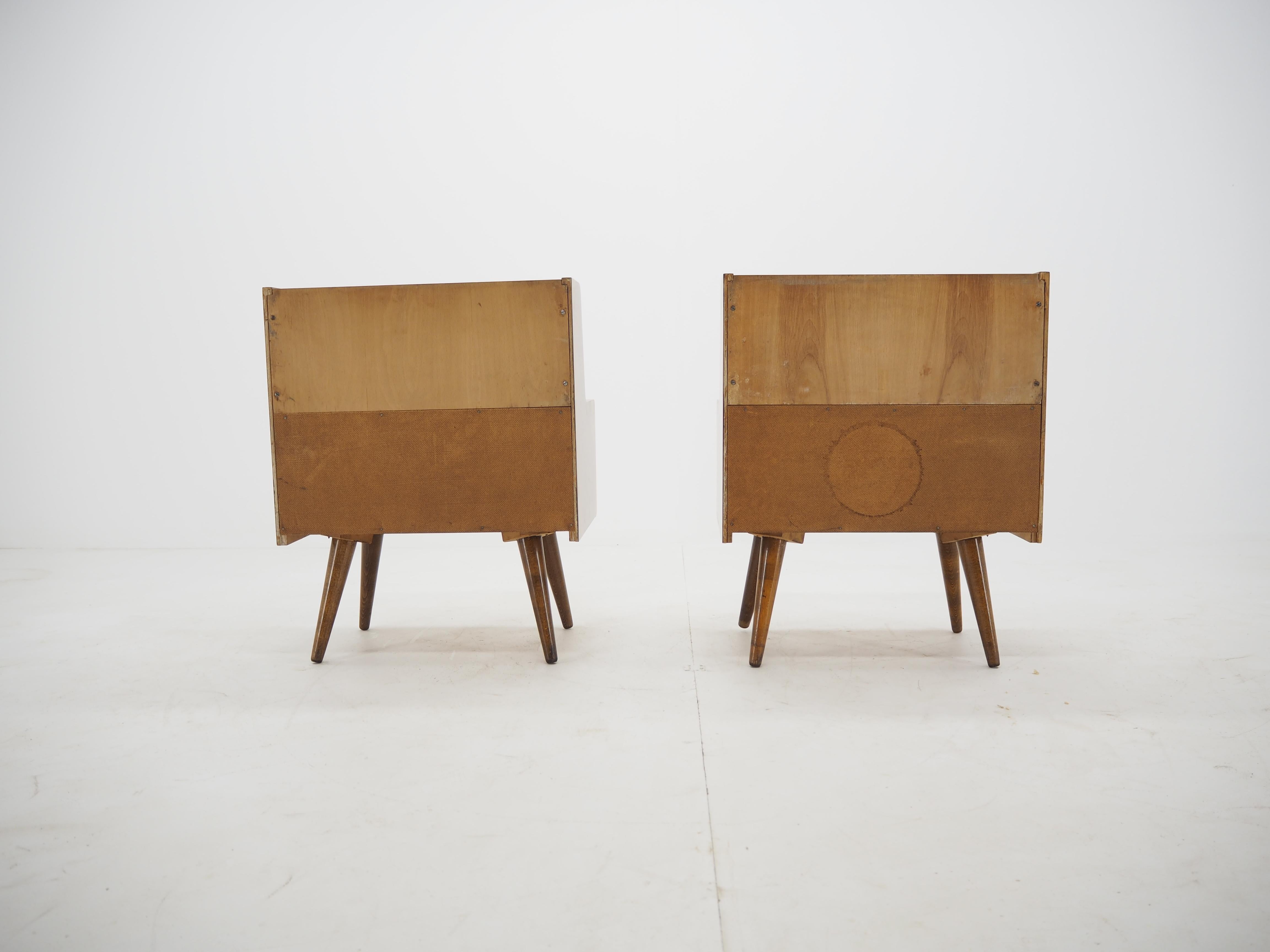 1960s Set of Three Bed Side Tables in Brussels Style, Czechoslovakia 7