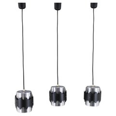 1960s Set of Three Danish Pendant Lights