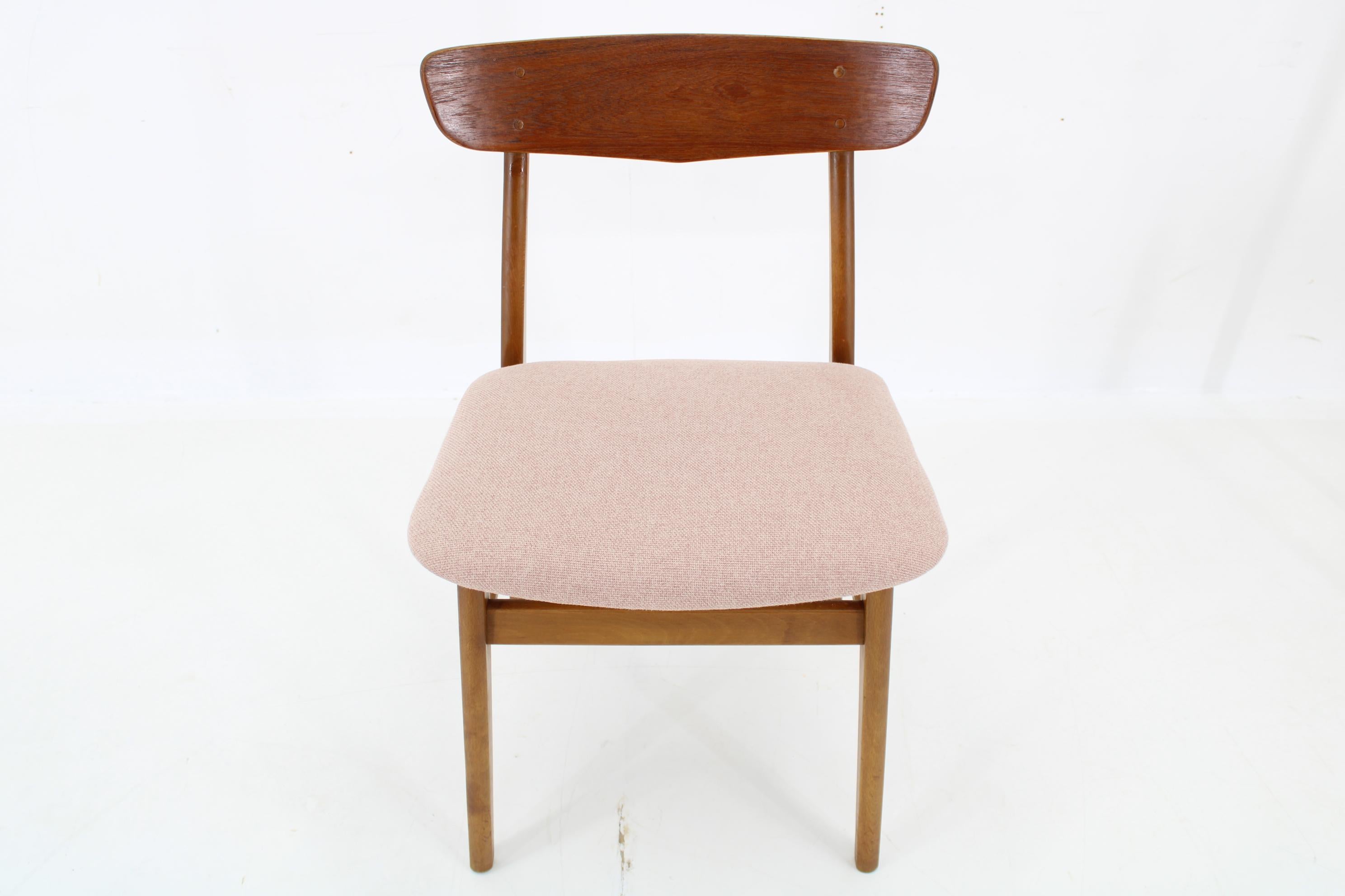 1960s Set of Three Danish Teak Chairs, Restored 10