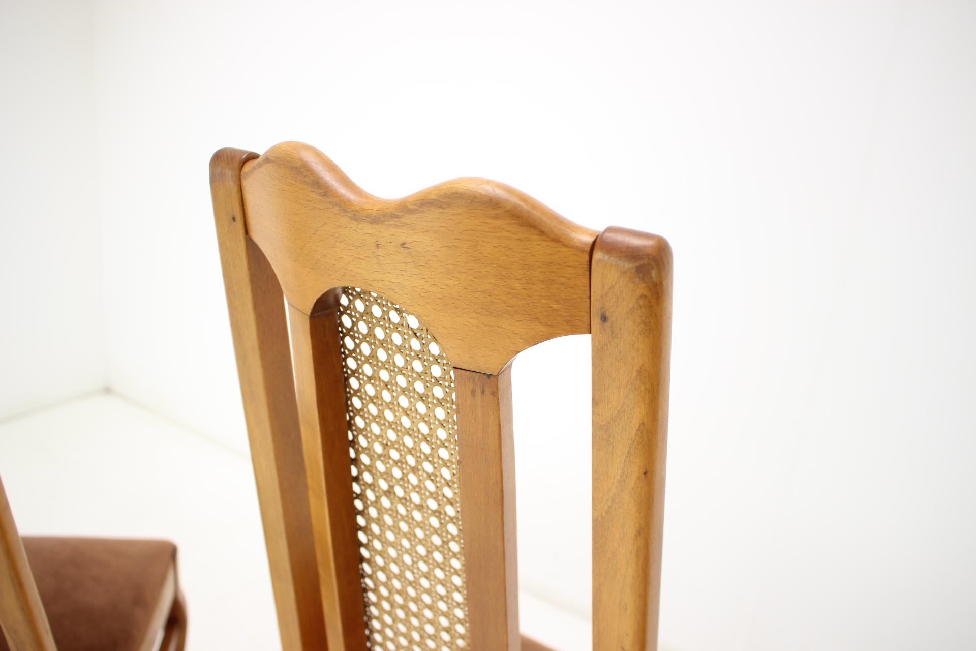 1960s Set of Three Dining Chairs LIGNA, Czechoslovakia In Good Condition For Sale In Praha, CZ