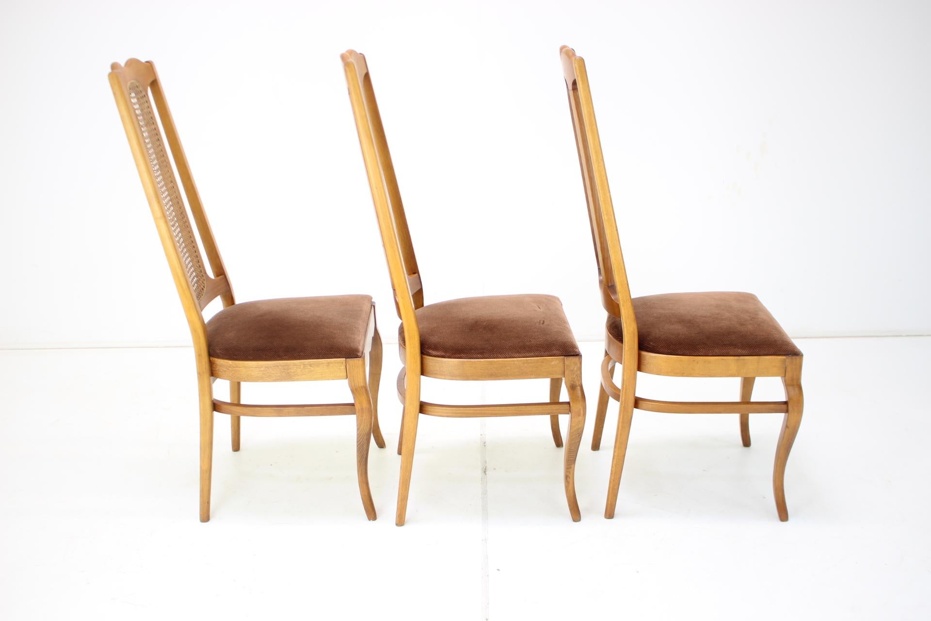1960s Set of Three Dining Chairs LIGNA, Czechoslovakia For Sale 2