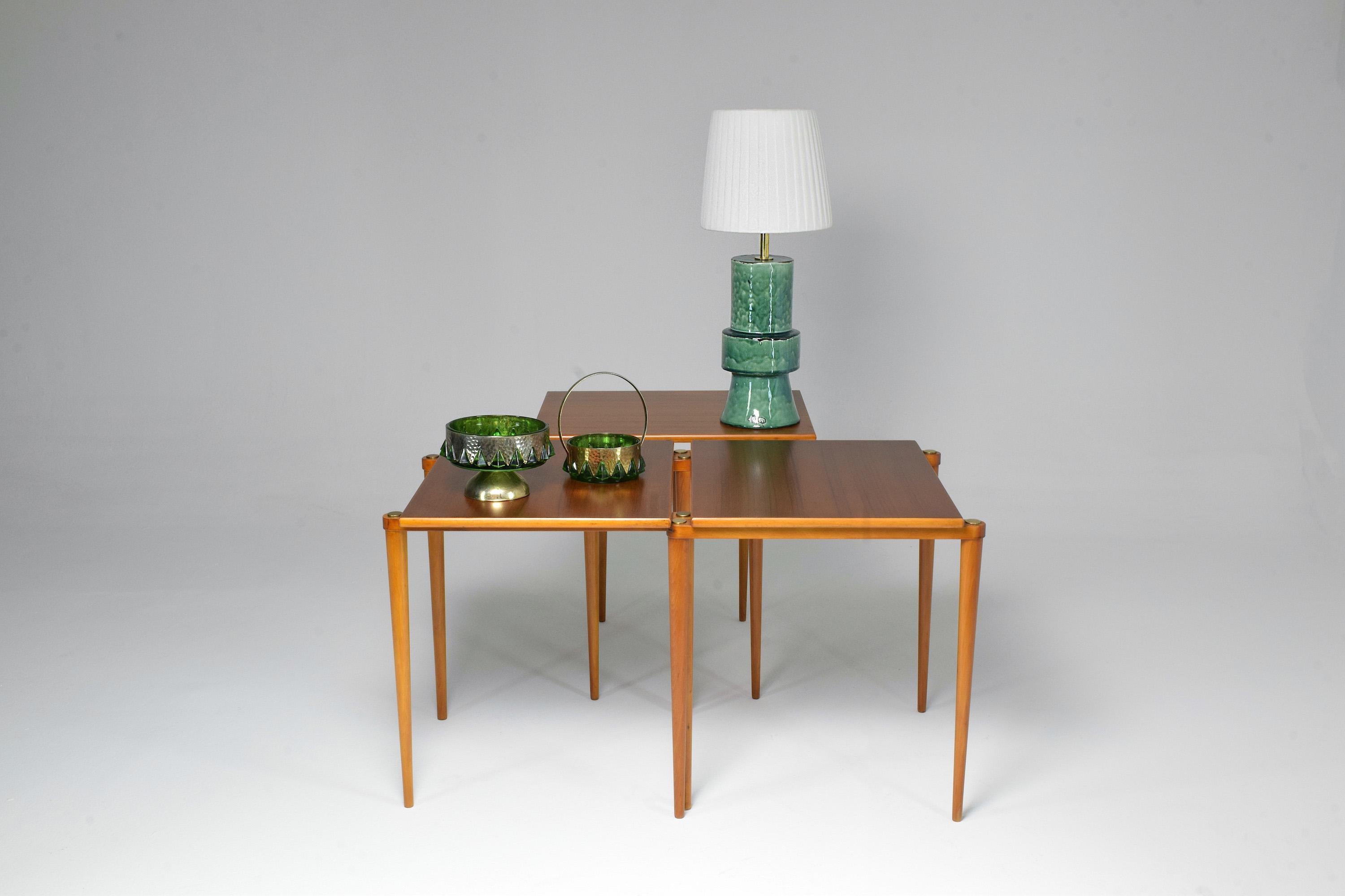 1960s Set of Three Italian Mid-Century Modern Side Tables For Sale 9