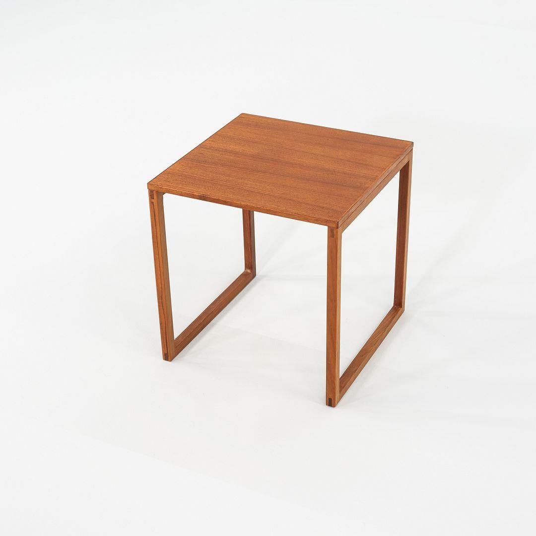 Modern 1960s Set of Three Kai Kristiansen Nesting End / Side Tables Model 33 For Sale