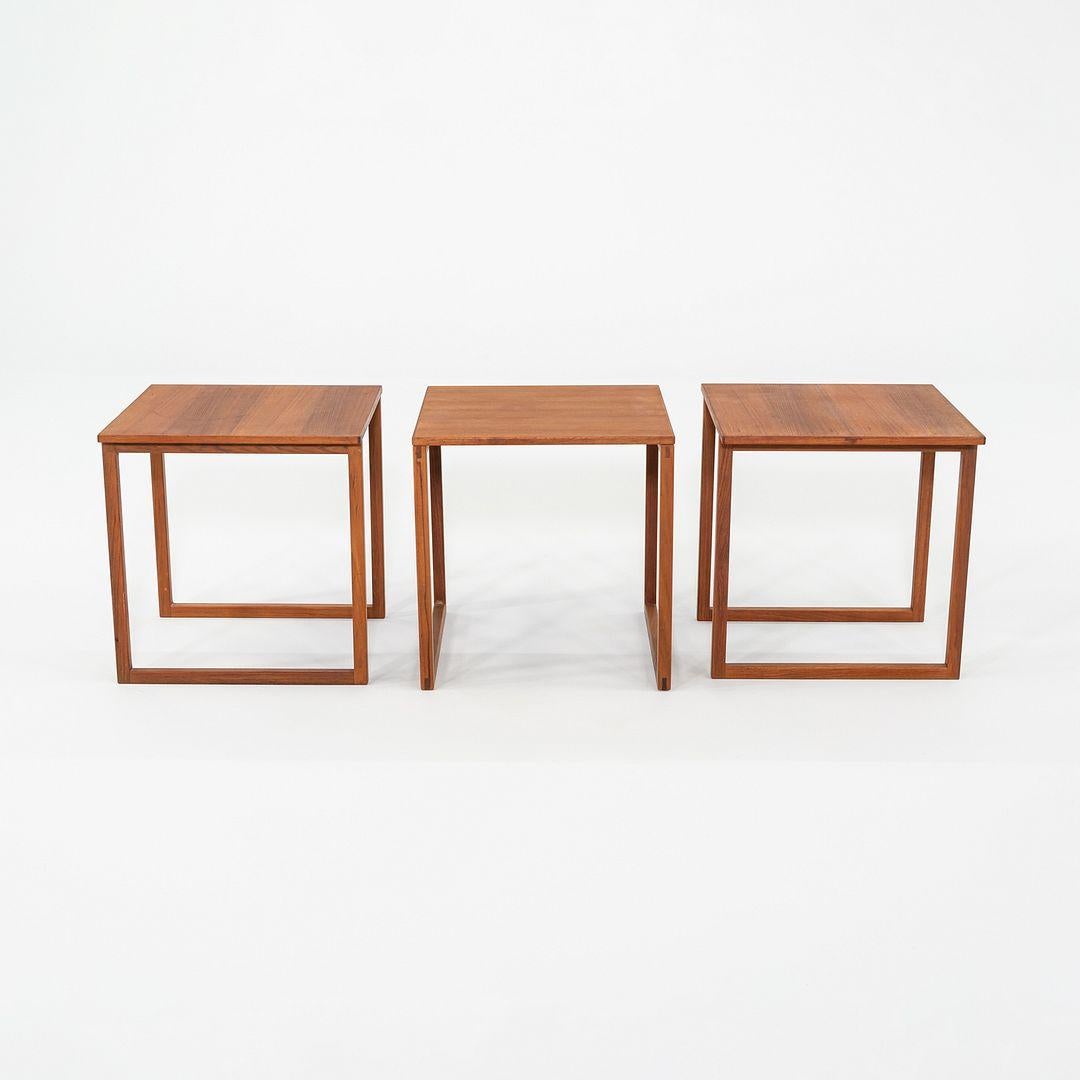 Danish 1960s Set of Three Kai Kristiansen Nesting End / Side Tables Model 33 For Sale